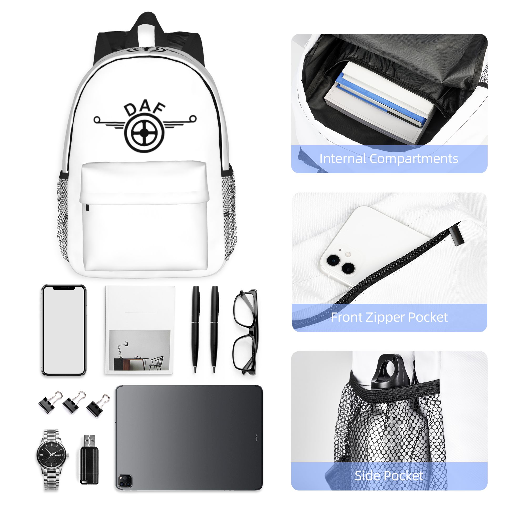Women Bags Vector - Wektorowy projekt logo ciężarówki Daf, plecak