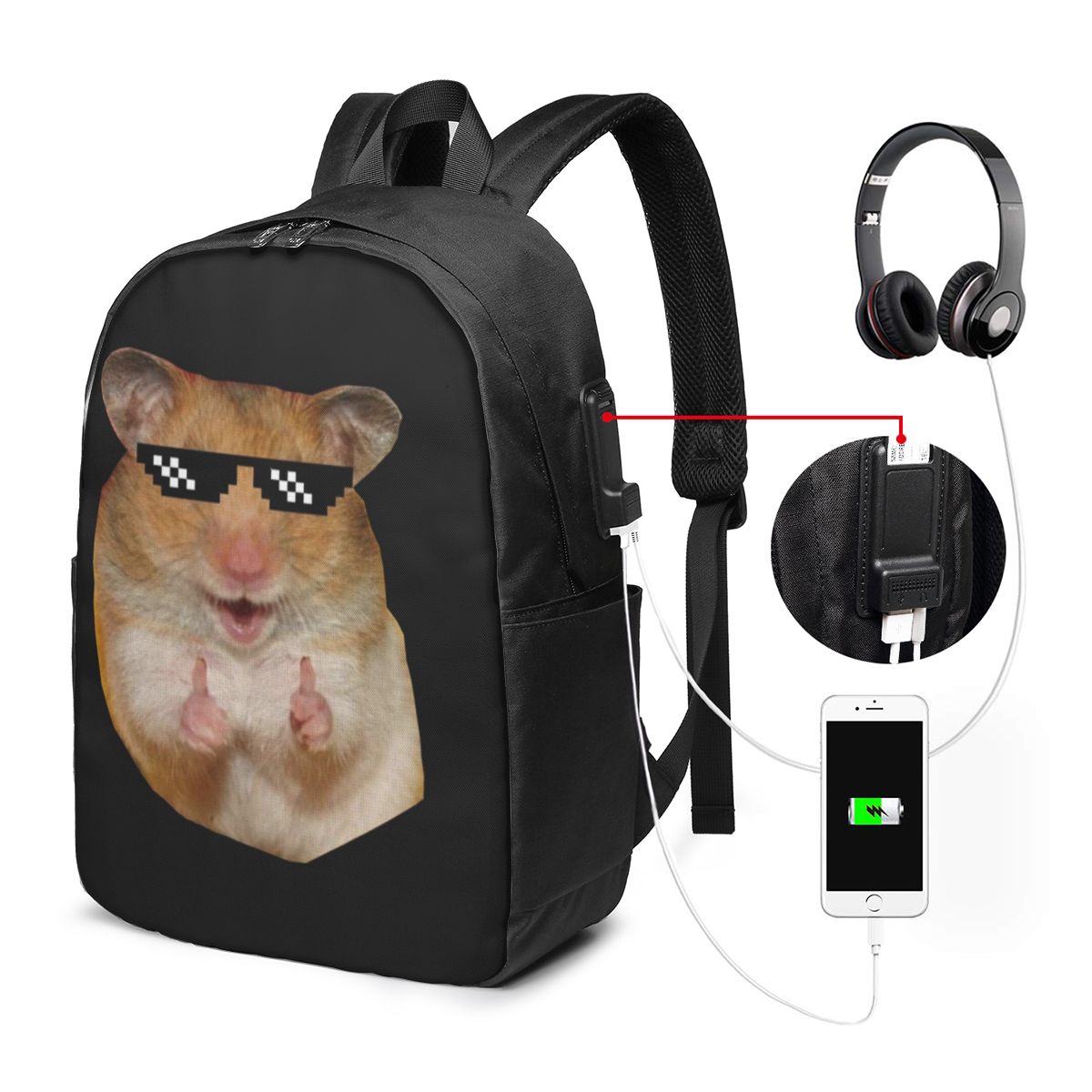 Woman In Bag - Zabawny plecak z chomikiem, torba na