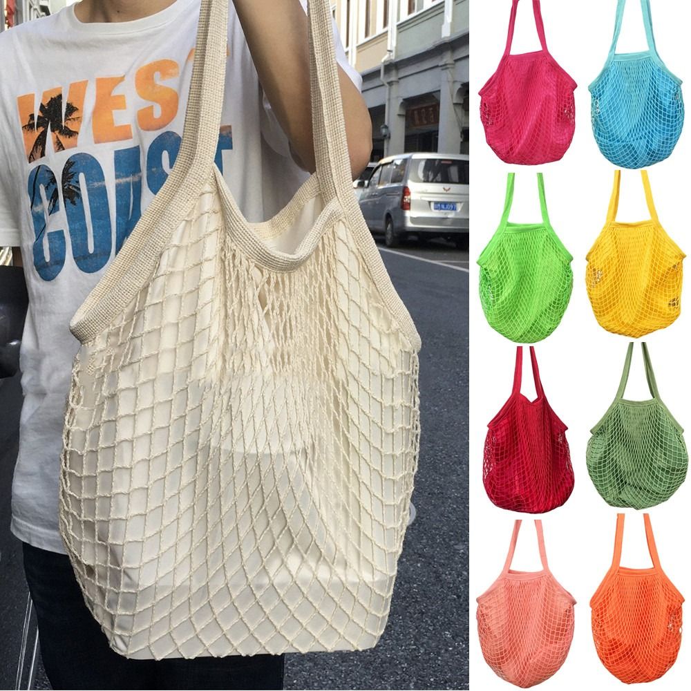 Crochet Market Bag - Wytrzymałe bawełniane torby na zakupy z