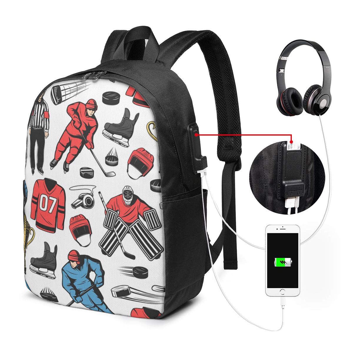 Woman In Bag - Torba na plecy dla graczy hokejowych