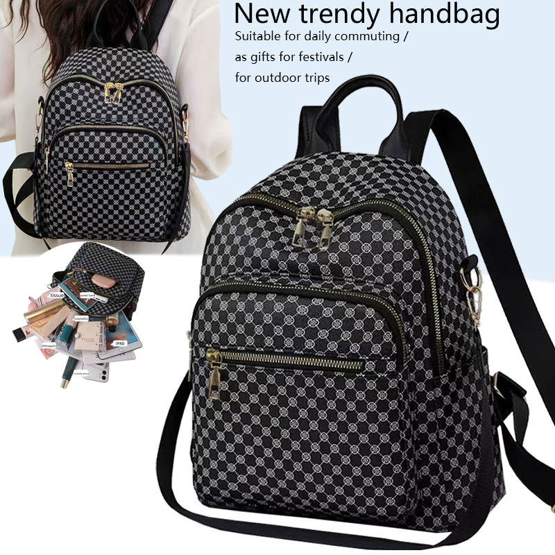 Women'S Bags Going Out - Stylowy plecak PU w geometryczne wzory
