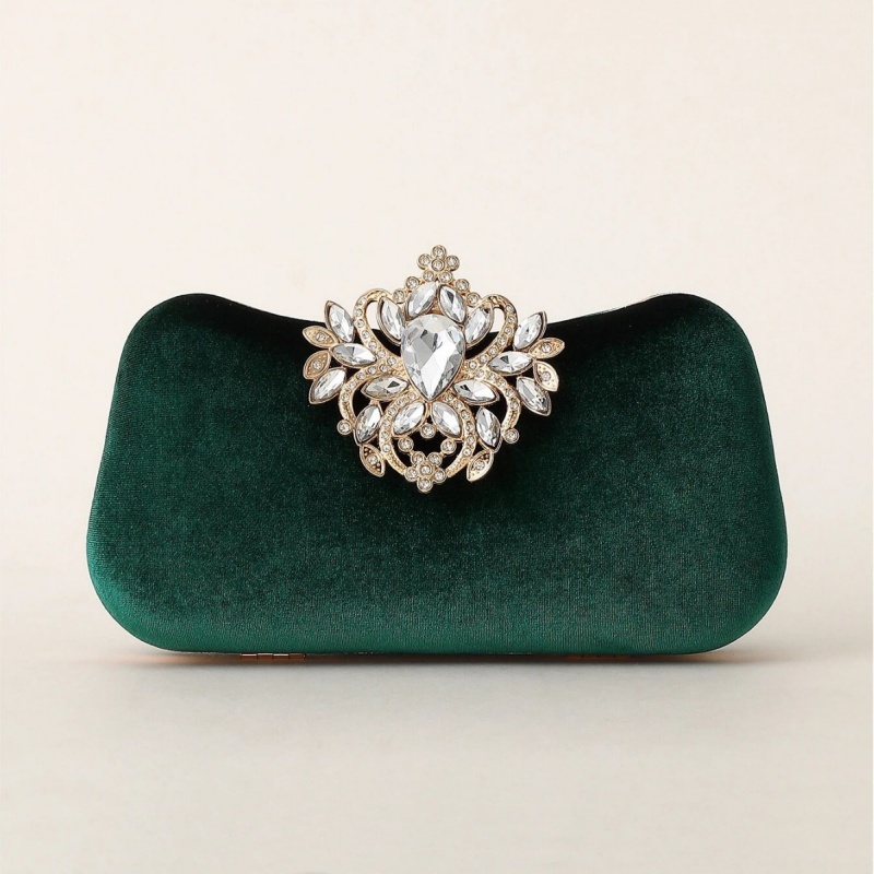 Ciemnozielona aksamitna kopert – Clutch Bag Evening recenzja i cena