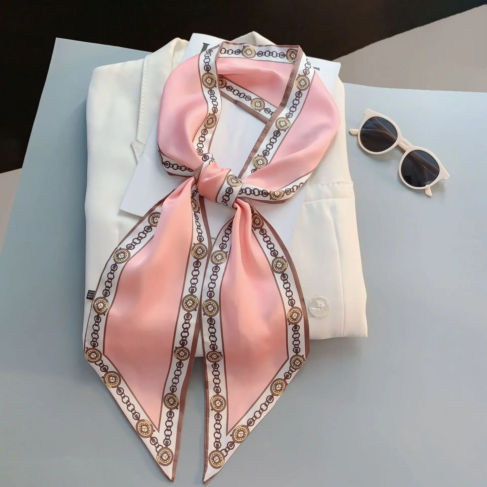 Wąski szalik z nadrukiem, w kr – Women'S Bags Designer Brands recenzja i cena