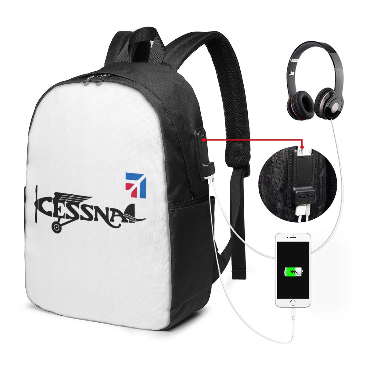 Plecak z logo Cessna, torba po – Woman In Bag recenzja i cena