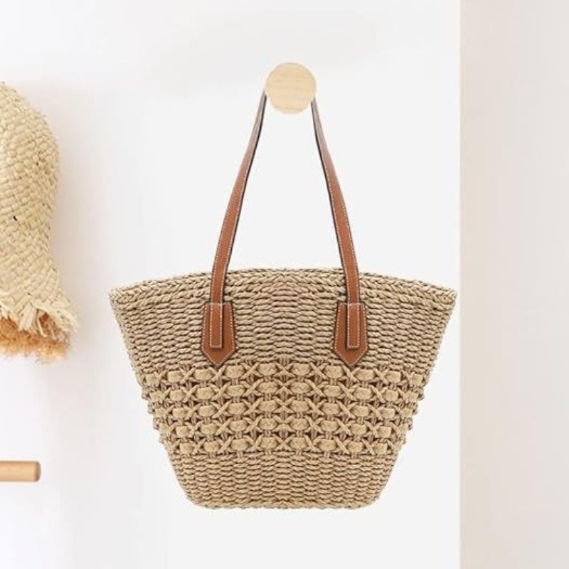 Nowa damska słomkowa torba na  – Crochet Market Bag recenzja i cena