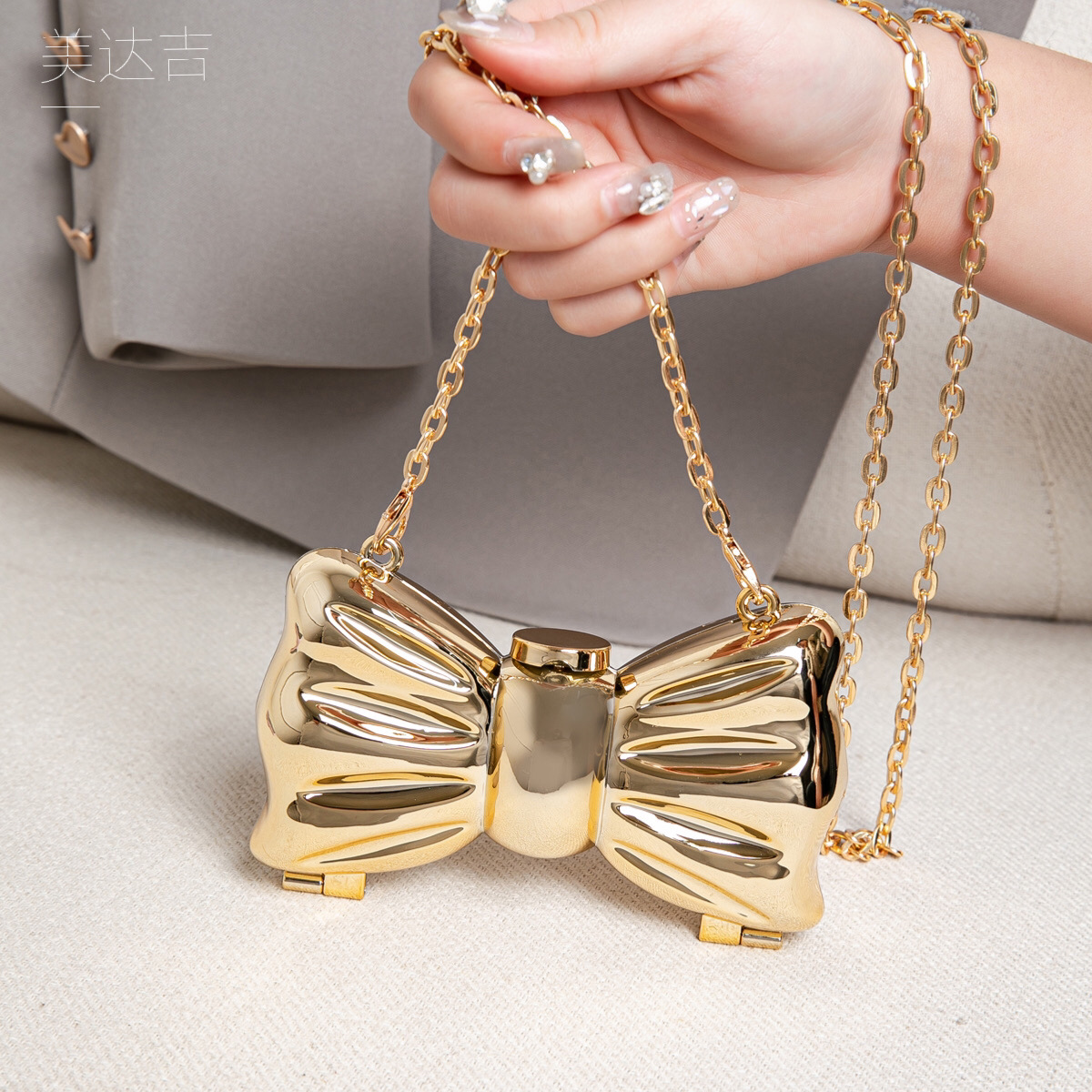 Błyszcząca Złota Metalowa Tore – Clutch Bag Evening recenzja i cena