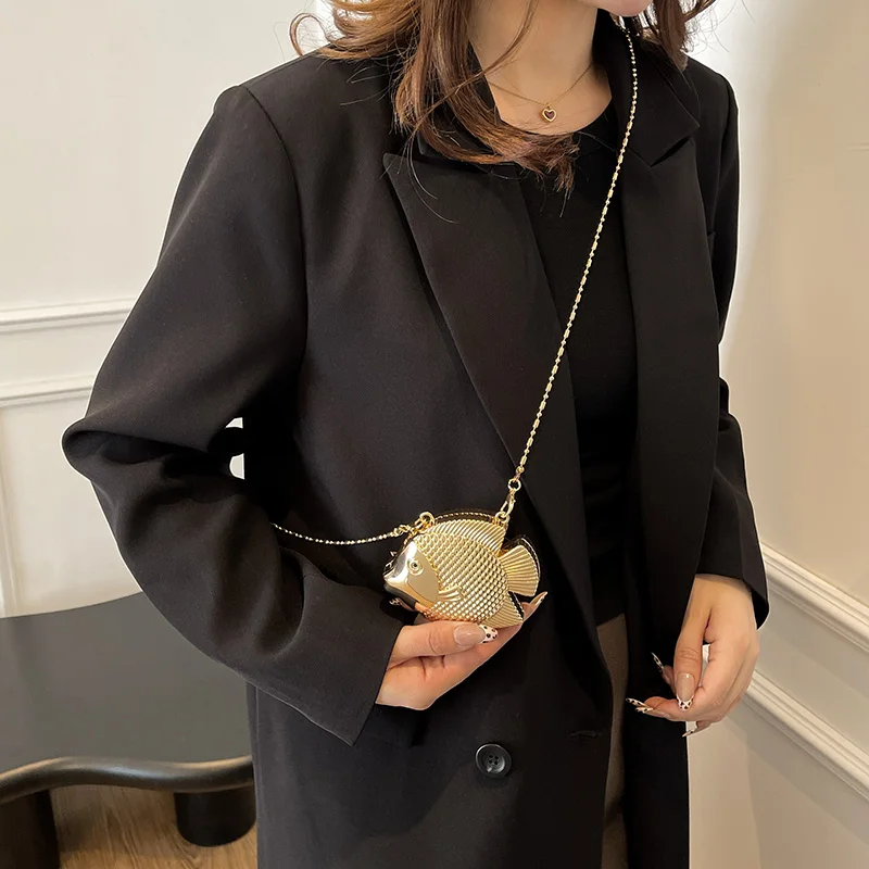 Cute Little Fish Shape Metal M – Clutch Bag Evening recenzja i cena